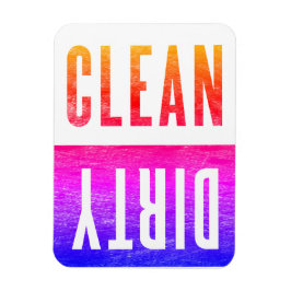 クリーン |汚い活版印刷スタイル食洗機Ipanema マグネット