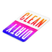 クリーン |汚い活版印刷スタイル食洗機Ipanema マグネット (左側)