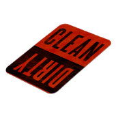 クリーン |汚い食洗機赤い水色 マグネット (左側)