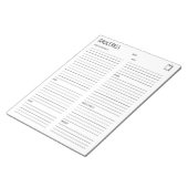 クリーン+食料品シンプルリスト ノートパッド (アングル)