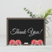 クリーンChalkboardスクエレガントリプトフローラ先生 サンキューカード (スタンド正面)