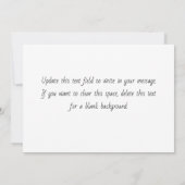 クリーンChalkboardスクエレガントリプトフローラ先生 サンキューカード (裏面)