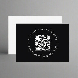 クリーンQRコードlプロモーションブラック&ホワイト 名刺