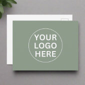 クリーンSageグリーンプロフェッショナルビジネスロゴ ポストカード