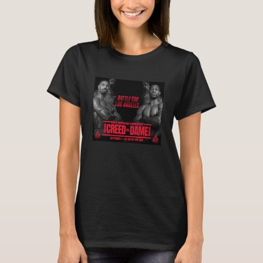 クリーード対デイム ポスター 赤 Tシャツ (正面)