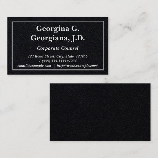 クリー企業のル・カウンセル・ビジネス・カード 名刺 (正面/裏面)