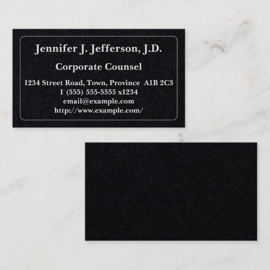 クリー企業のル・カウンセル・ビジネス・カード 名刺 (正面/裏面)