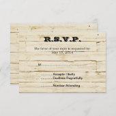 クリー素朴ムウッドRSVP 出欠カード (正面/裏面)