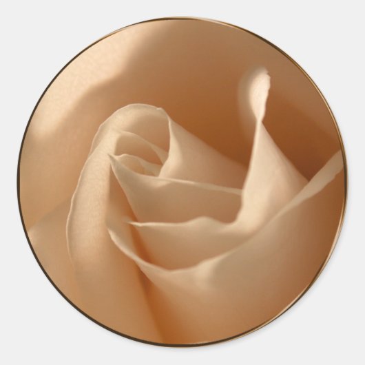 クリー素朴ムバラ結婚封筒用シール ラウンドシール (正面)