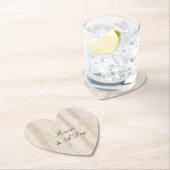 クリー素朴ムフェイクホワイトウッド結婚ズ ペーパーコースター (インサイチュ)