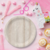 クリー素朴ムフェイクホワイトウッド結婚ズ ペーパープレート (パーティー)