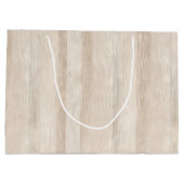 クリー素朴ムフェイクホワイトウッド結婚ズ ラージペーパーバッグ (裏面)