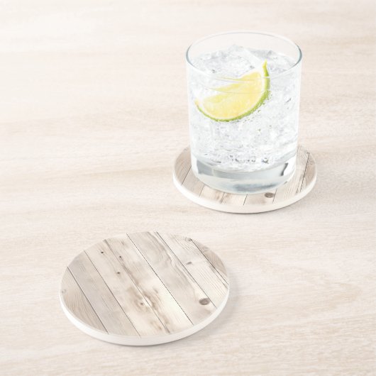 クリー素朴ムフェイク・ホワイト・ウッド コースター (側面)