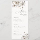 クリー素朴ムフローラ結婚のメニューカード メニュー (正面)