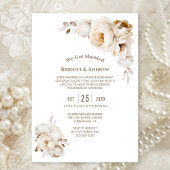 クリー素朴ムフローラ結婚披露宴 招待状