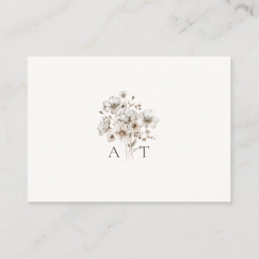 クリー素朴ムフローラQRコードRSVP結婚 エンクロージャーカード (裏面)