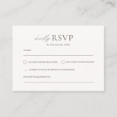 クリー素朴ムフローラQRコードRSVP結婚 エンクロージャーカード (正面)