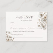 クリー素朴ムフローラRSVP結婚's エンクロージャーカード (正面)