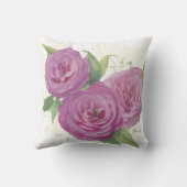 クリー色彩の鮮やかム・リバーシブルのピンクとメイブのバラ クッション (裏面)