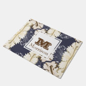 クリー華美ム葉のギリスのパーソナライズされた ドアマット (アングル)