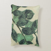 クリー葉ムの背景のとブランチ アクセントクッション (裏面(縦))