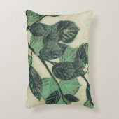 クリー葉ムの背景のとブランチ アクセントクッション (正面(垂直))