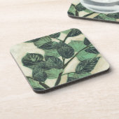 クリー葉ムの背景のとブランチ コースター (左側)