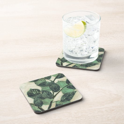 クリー葉ムの背景のとブランチ コースター (右側)
