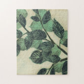 クリー葉ムの背景のとブランチ ジグソーパズル (縦)