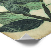 クリー葉ムの背景のとブランチ ポスター (角)