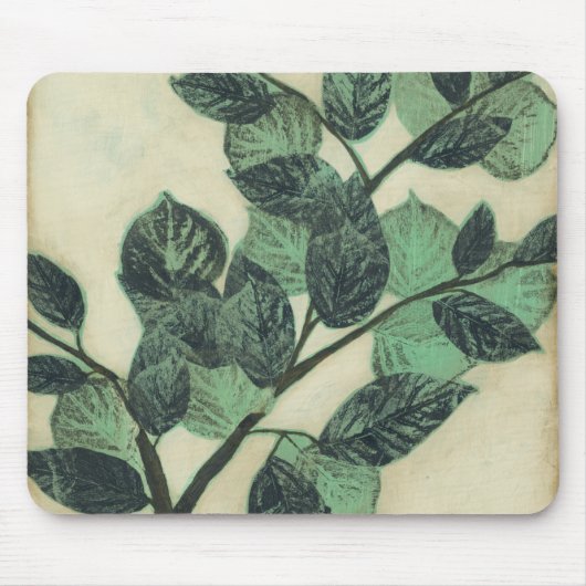 クリー葉ムの背景のとブランチ マウスパッド (正面)