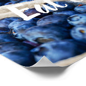 クリー食べン//ブルーベリー写真 ポスター (角)