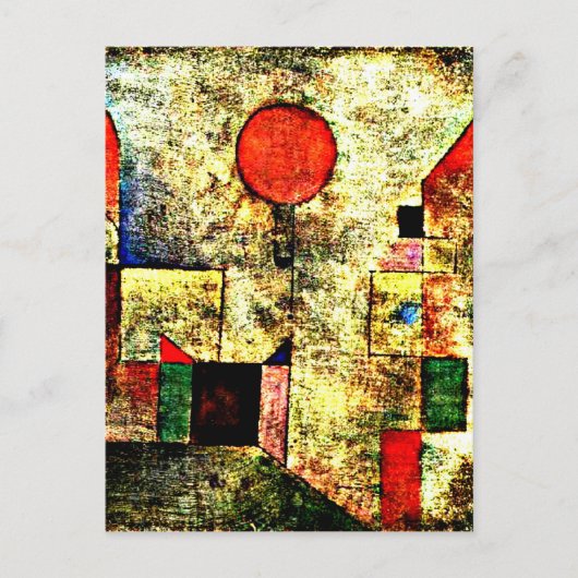 クリー – 赤いバルーン ポストカード (正面)