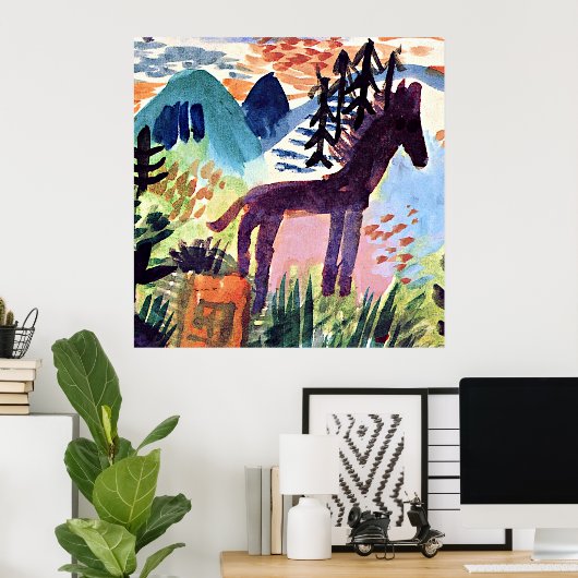 クリー – 馬、 ポスター (ホームオフィス)