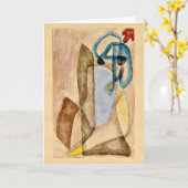 クリー- 3月の花、抽象芸術アート カード (黄色い花)