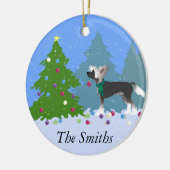 クリ中国のス飾トの木だ セラミックオーナメント (左)