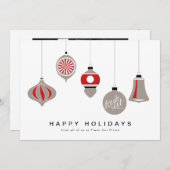 クリ企業のスマスカード(オーナメントとロゴ付き) シーズンカード (正面/裏面)