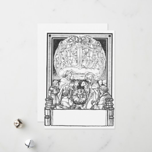 クリ伝統的スマスカード シーズンカード (正面/裏面インサイチュ)