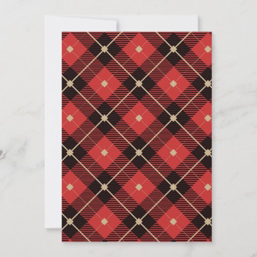 クリ伝統的スマスパーティの招待状 招待状 (裏面)