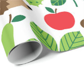 クリ及びハリネズミの継ぎ目が無いパターン ラッピングペーパー (ロールコーナー)