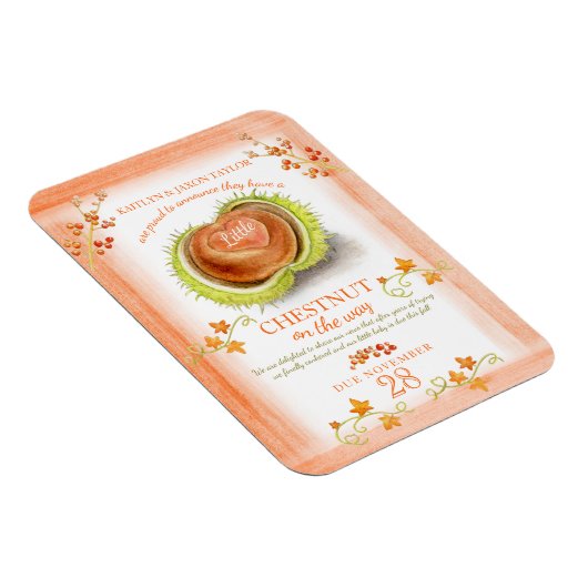 クリ秋ベビー妊娠の発表 マグネット (右側)