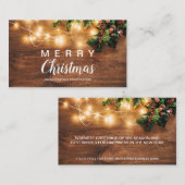 クリ素朴スマスの国企業ののヤドリトウの願い 名刺 (正面/裏面)