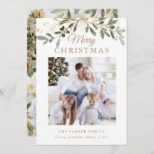 クリ素朴スマス植物学 | 2枚の写真と金ゴールド