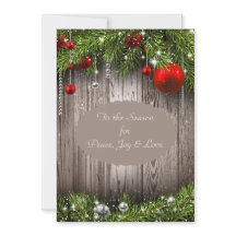 クリ素朴スマス結婚式招待状