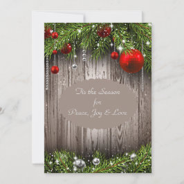 クリ素朴スマス結婚式招待状 招待状