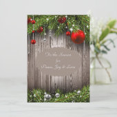 クリ素朴スマス結婚式招待状 招待状 (スタンド正面)