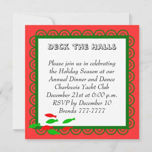 クリ航海のスマスパーティの招待状 招待状 (裏面)