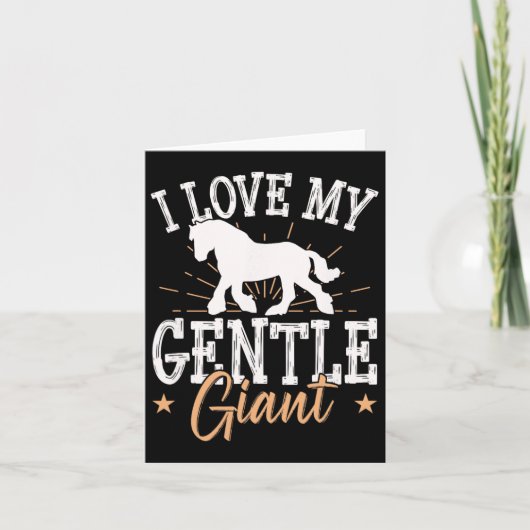 クリ荷車を引くデデールライダー用の馬ミームデザイン カード (正面)