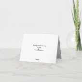 クリ静かス疑問に思マスグリーティングカード（鳥）ショウジョウコウカンチョウ サンキューカード (裏面)