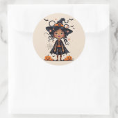 クリepin it Cute this Halloween ラウンドシール (バッグ)